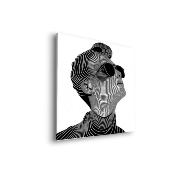 Linear Sunglasses Portrait Dibond Matt Art