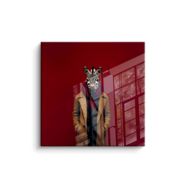 Portrait de zèbre élégant - tableau PVC brillant