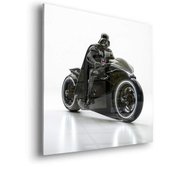 Black Motorcycle Rider Acrylic Glass Art