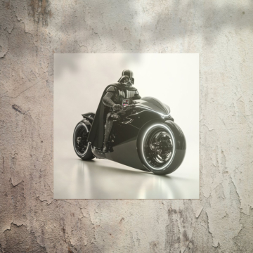 Black Motorcycle Rider Poster Art