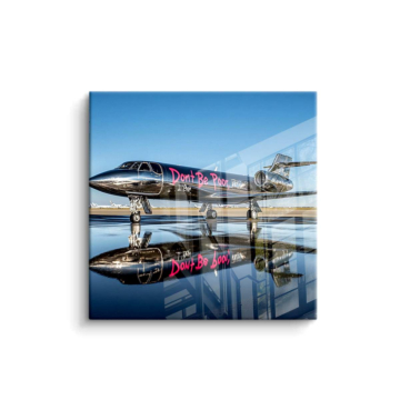 Private Jet reflejo - cuadro PVC brillante