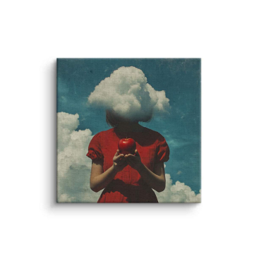 Cloud Head Surreal Portrait Canvas Art