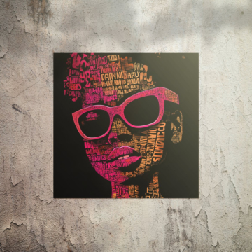 Typograficzny portret w okularach - plakat