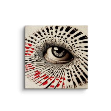 Playing Card Eye Canvas Art