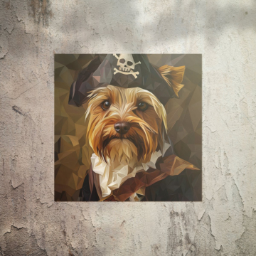 Pirate Dog Portrait Poster Art