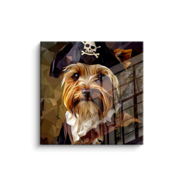 Porträt eines Piratenhundes - PVC-Bild glänzend
