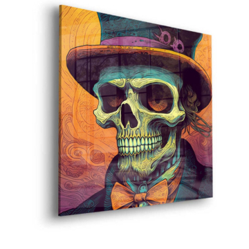 Eleganter Totenkopf-Gentleman - Acrylglasbild