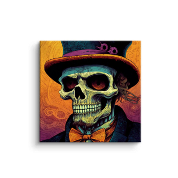 Eleganter Totenkopf-Gentleman - Leinwandbild