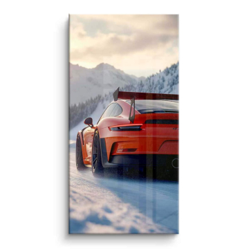Porsche Inspired Snowy Speedster PVC Gloss Art