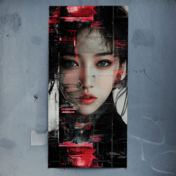 Glitch-Schönheitsporträt - Poster