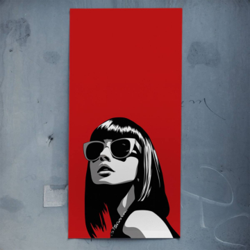 Red Pop Art Sunglasses Poster Art