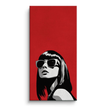 Red Pop Art Sunglasses Canvas Art