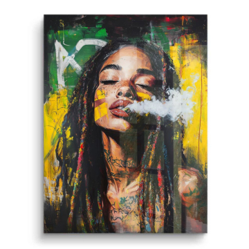 Smoking dreadlock femme - tableau PVC brillant