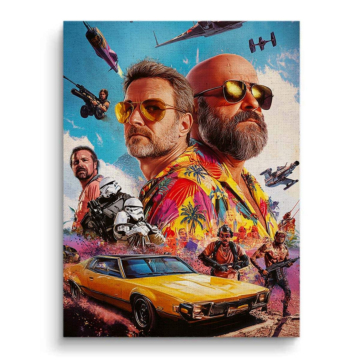 Póster psicodélico inspirado en Fear and Loathing - cuadro en lienzo
