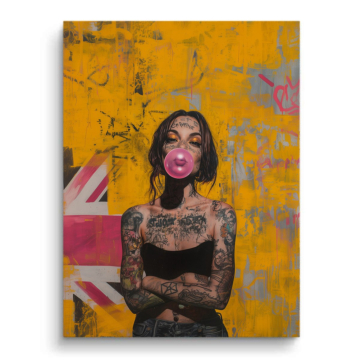 Union-Jack-Rebellin - PVC-Bild matt