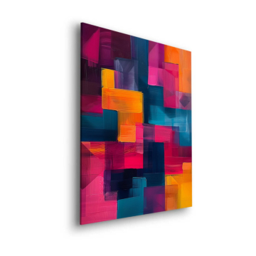 Lumineux géométrique mosaic - tableau Dibond mat