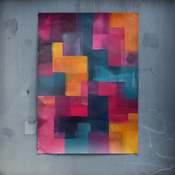 Leuchtend geometrisch Mosai - Poster