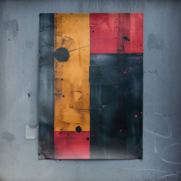 Abstraktion mit Farbblöcken - Poster