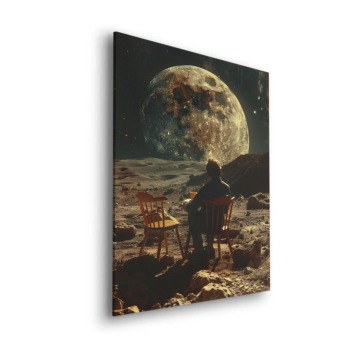 Luna Dining surrealista - cuadro Dibond mate
