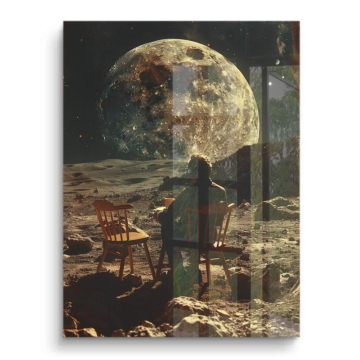 Mond Dining surrea - PVC-Bild glänzend