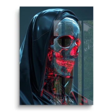 Neon Cyber Skull PVC Gloss Art