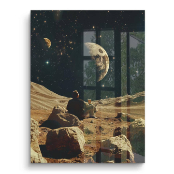 Paisaje lunar del desierto - cuadro PVC brillante