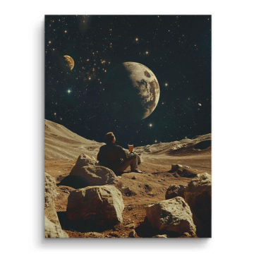 Paisaje lunar del desierto - cuadro en lienzo