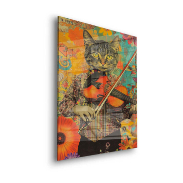 Violine Katze Maestr - Acrylglasbild
