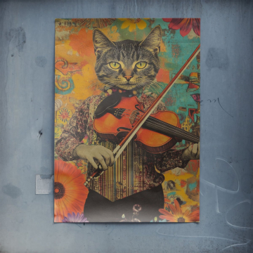 Violine Katze Maestr - Poster