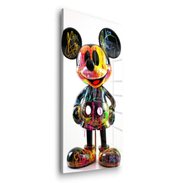 Neonfigur inspiriert von Mickey Mouse - Acrylglasbild