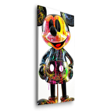 Neonfigur inspiriert von Mickey Mouse - Dibond-Bild matt