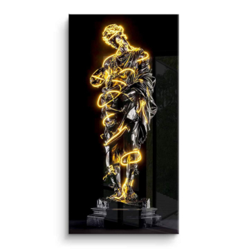 Estatua dorado neón - cuadro PVC brillante