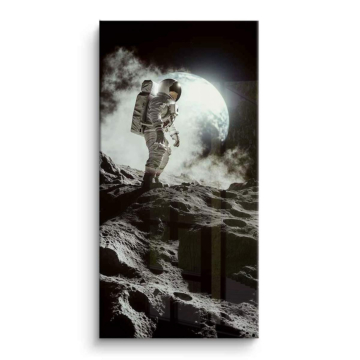 Astronautischer Mondspaziergänger - PVC-Bild glänzend
