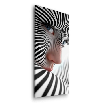 Rostro cebra optical illusion - cuadro Dibond mate