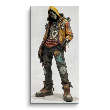 Urban Hooded Rebel Canvas Art