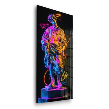 Neon-Renaissance-Statue - Acrylglasbild