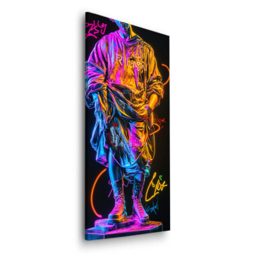 Neon-Renaissance-Statue - Dibond-Bild matt