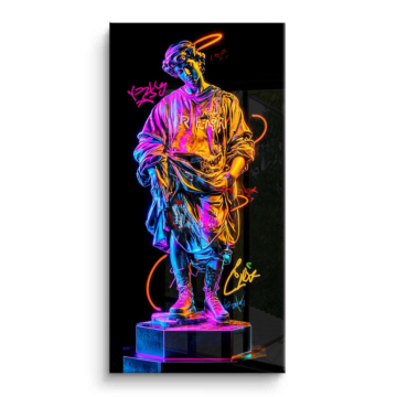 Neon Renaissance Statue PVC Gloss Art