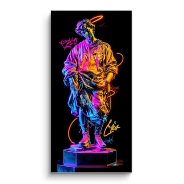 Statue Renaissance au néon - tableau PVC mat