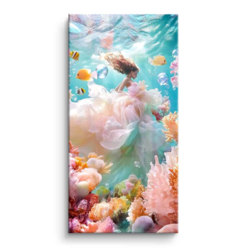 Florale Unterwasser-Traumlandschaft - PVC-Bild glänzend