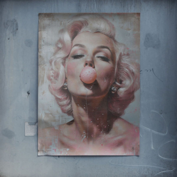 Marilyn Monroe Inspired Bubblegum Poster Art