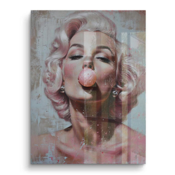 Marilyn Monroe Inspired Bubblegum PVC Gloss Art
