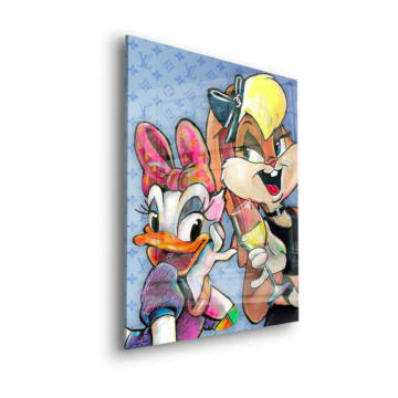 Cartoon-Duo inspiriert von Daisy und Lola - Acrylglasbild
