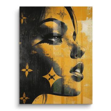 Doré noir beauté - tableau PVC brillant