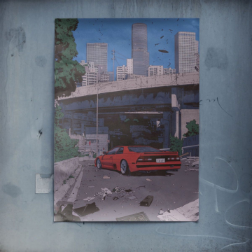Ferrari Urban Drift Poster Art