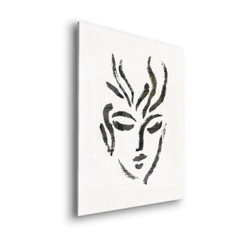Minimalista rostro línea - cuadro en vidrio acrílico