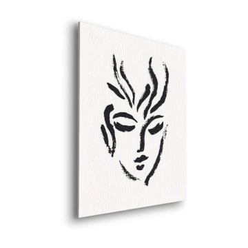 Minimalista rostro línea - cuadro Dibond mate