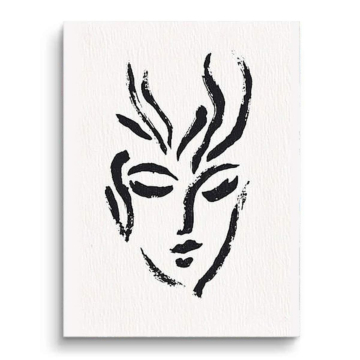 Minimalista rostro línea - cuadro PVC mate