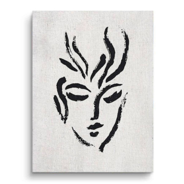 Minimalista rostro línea - cuadro en lienzo