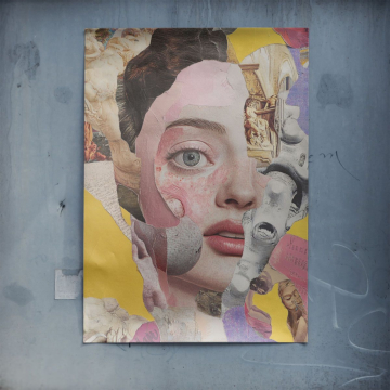Fragmented Beauty Collage Poster Art